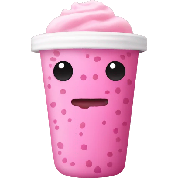 Pink boba emoji