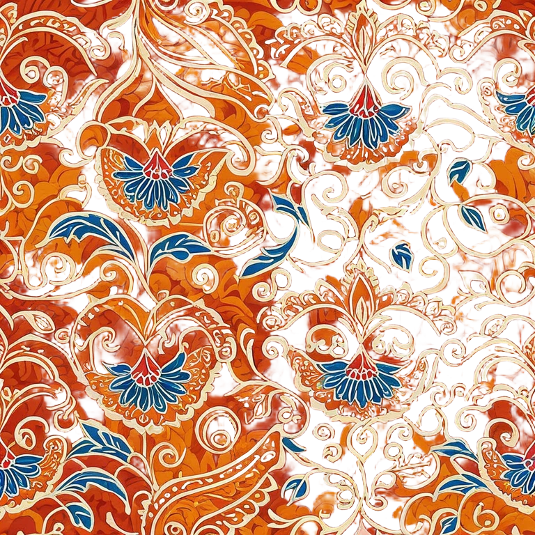 Cinematic Realistic Indonesian Batik Emoji, depicted as a richly patterned textile with intricate colorful designs, rendered with vivid textures and dynamic cultural lighting that captures its artistic heritage. emoji