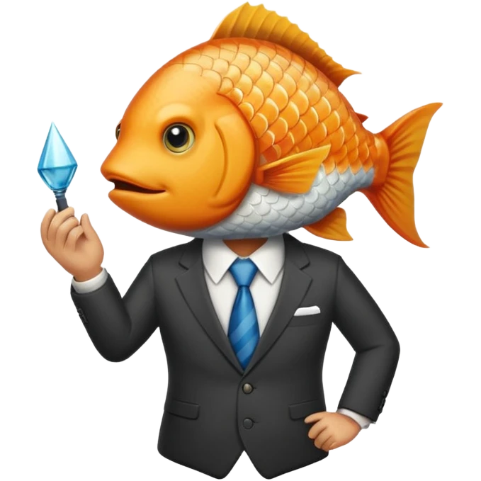 Fish in a suit emoji