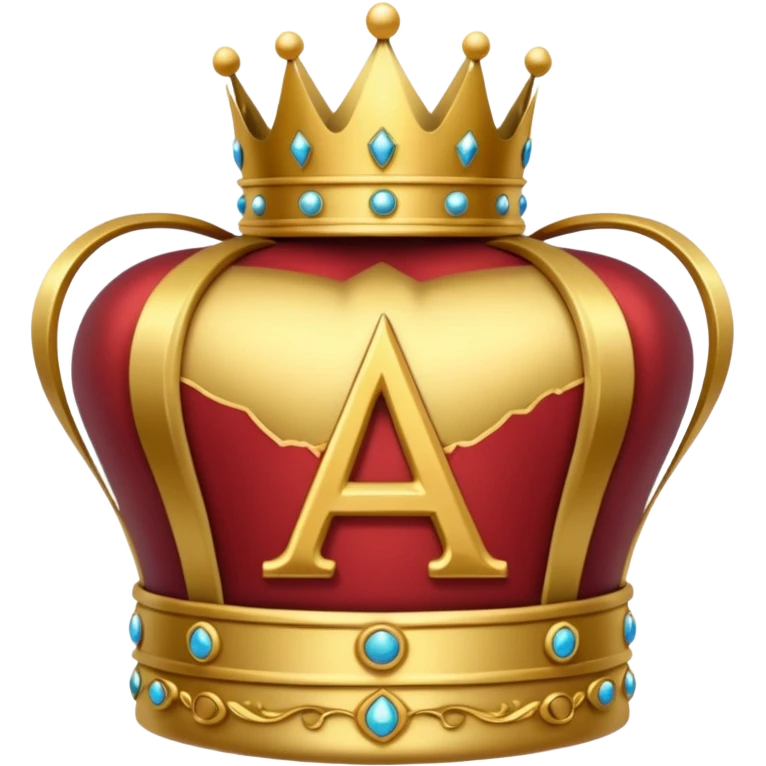 Letter a with crown emoji