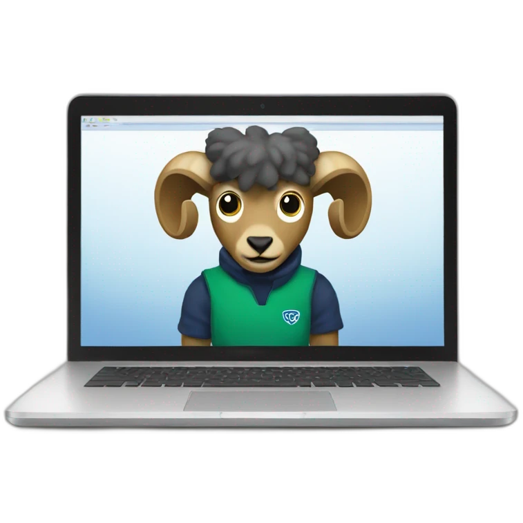 gordon rams with a labtop emoji