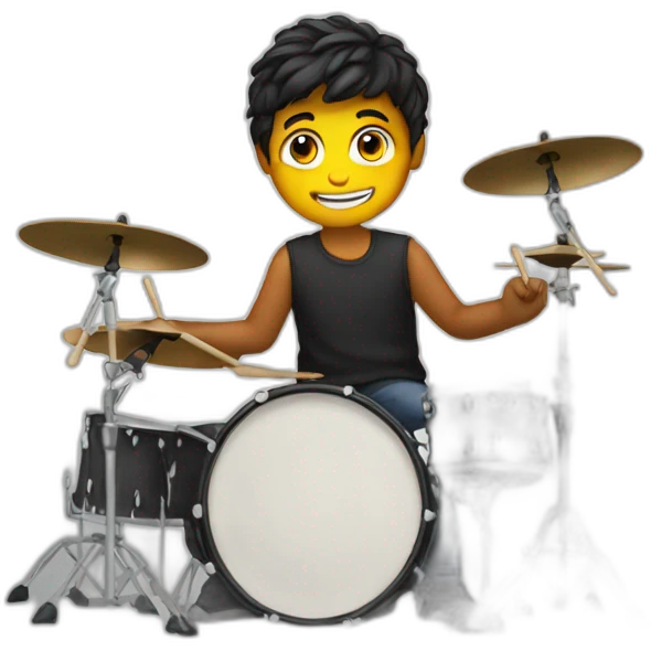 Boy drummer emoji