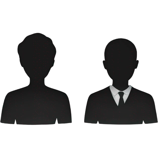 two persons silhouettes emoji