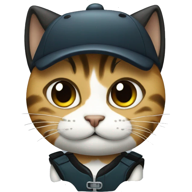 cat dressed as ichiro suzuki emoji