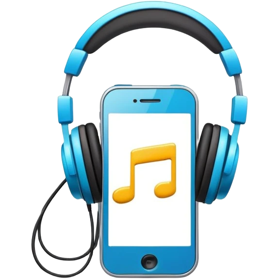 2010 music playlist icon with headphones and smartphone emoji