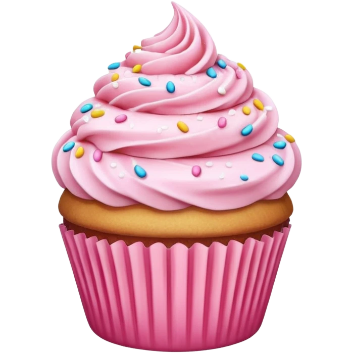 Cupcake with pink icing emoji