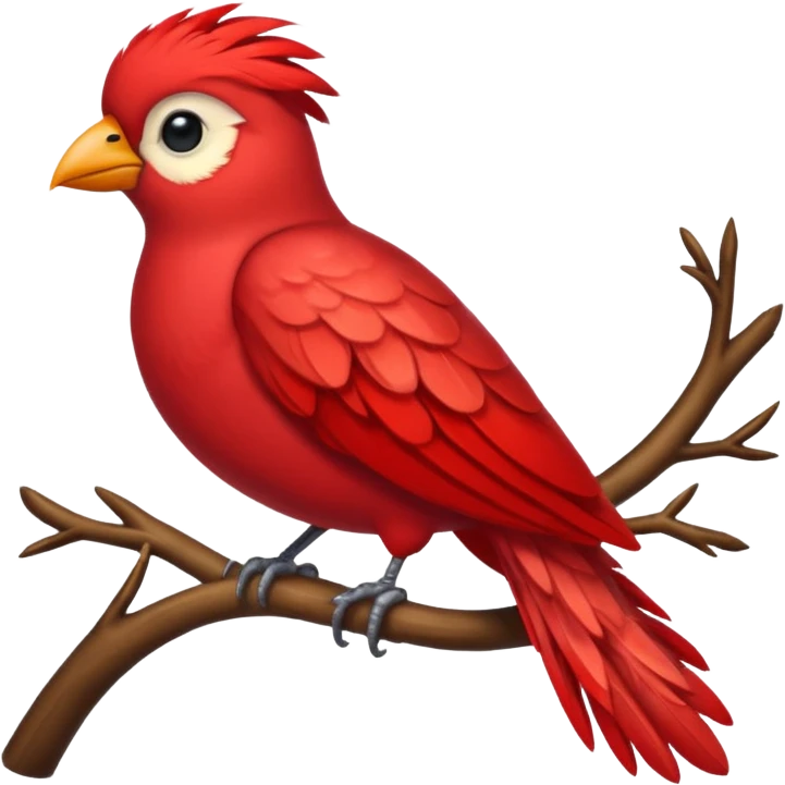 red feathered bird emoji