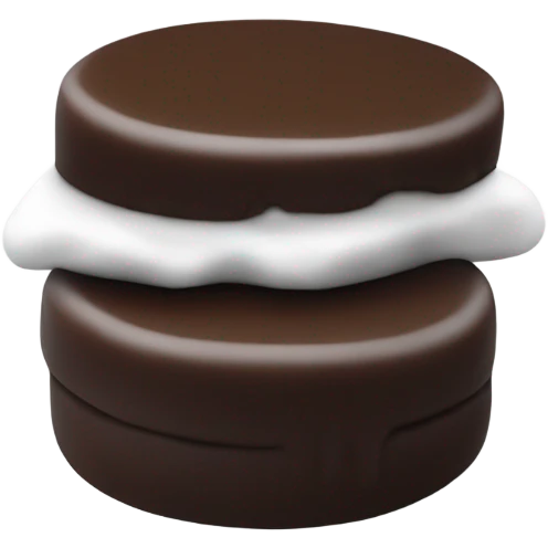 One Black and white cookie  half and half emoji