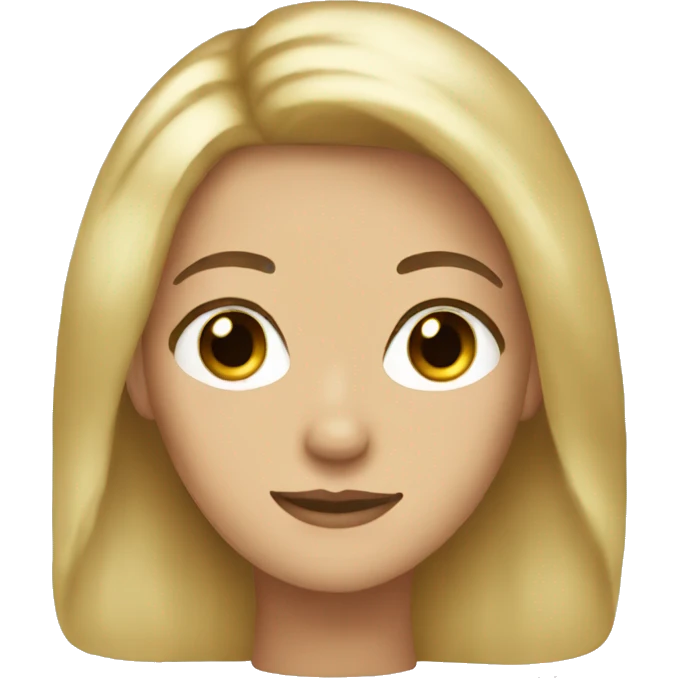 blonde hair brown eyes emoji emoji