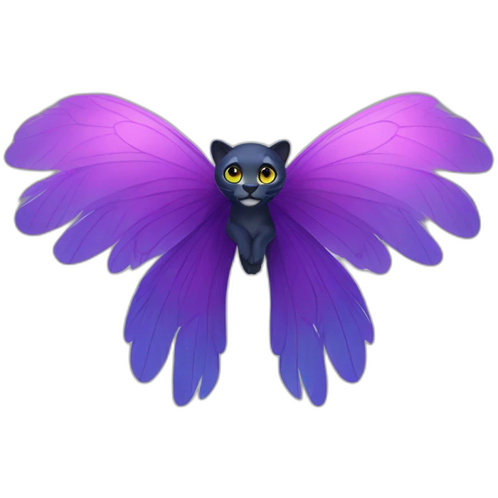 Panthère with ephemeral wings emoji