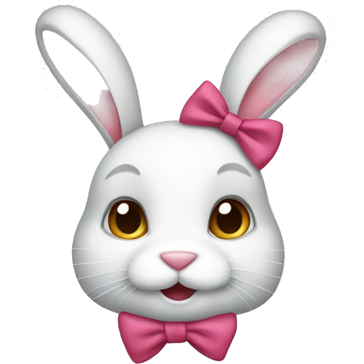 bunny wearing bow emoji