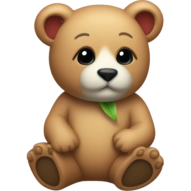 Osito con tulipán  emoji