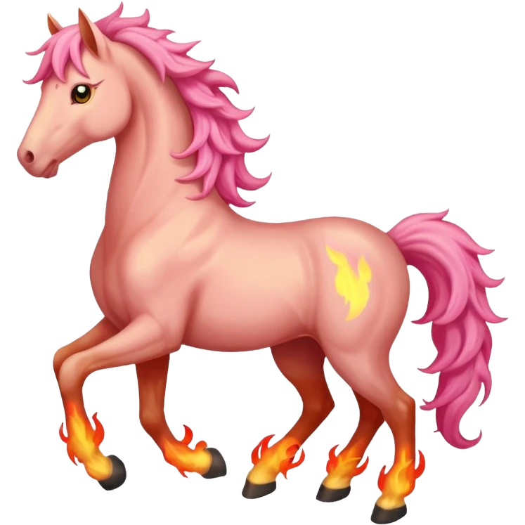light pink fire horse  emoji