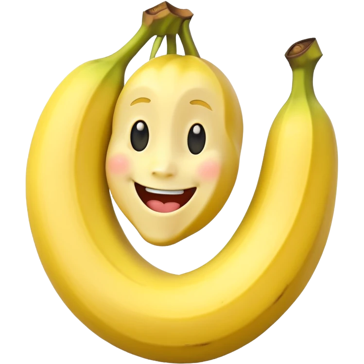 A banana with a smiling face  emoji