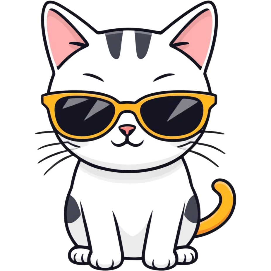 Cat with sunglasses emoji