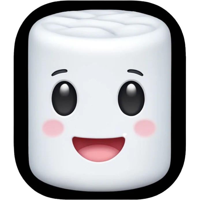 Marshmallow with no face  emoji