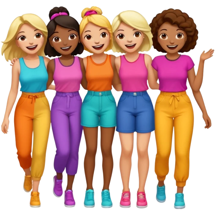 Five girlfriends emoji