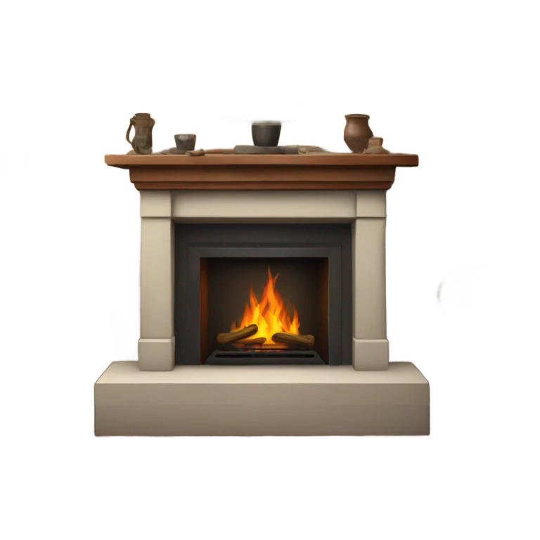 Realistic fireplace  emoji