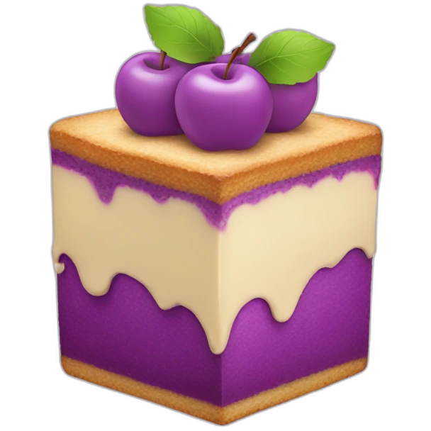 Apple cake purple with star emoji