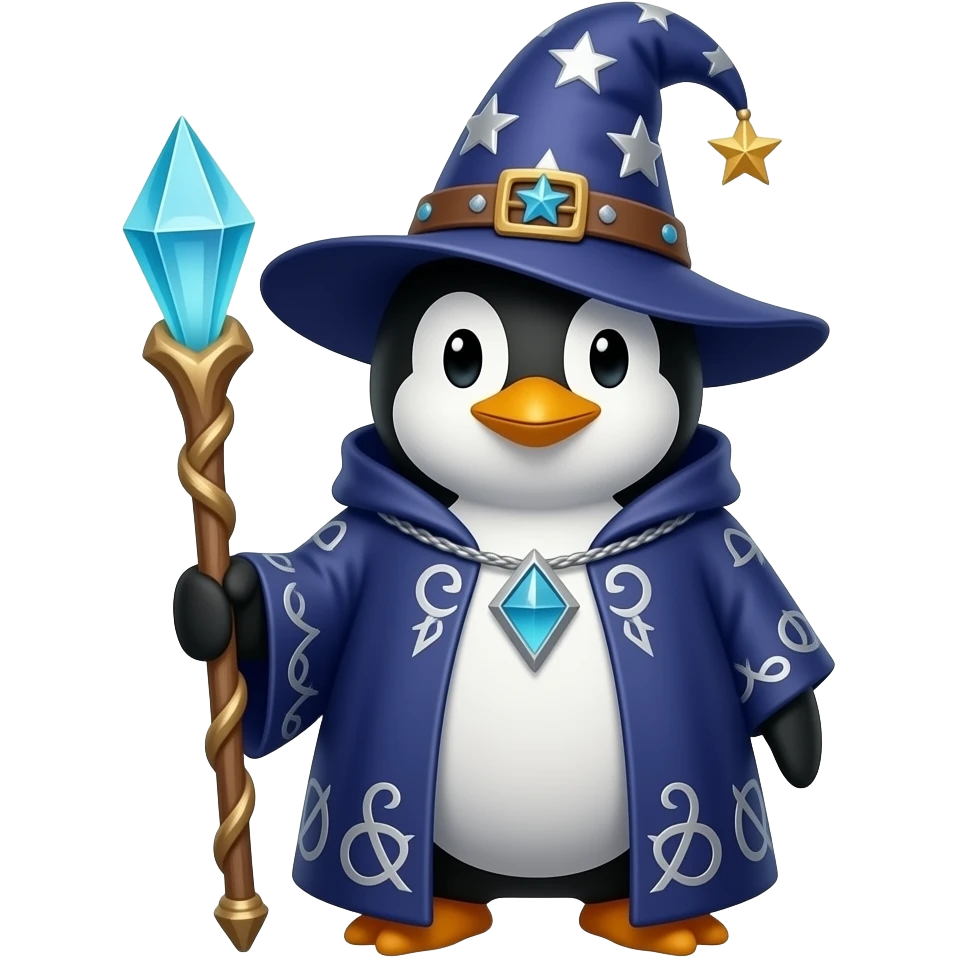 Penguin Wizard emoji