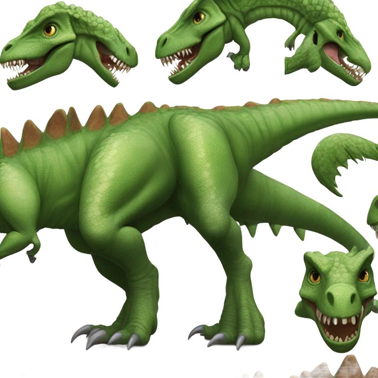 Dinosaur eating emoji