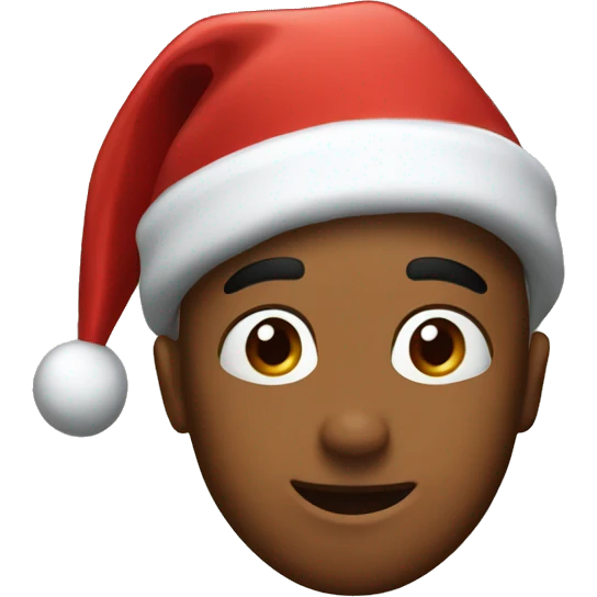Spider man wearing Christmas hat emoji