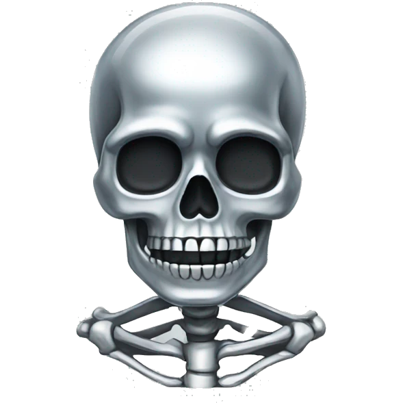 Skeleton made out of chrome emoji