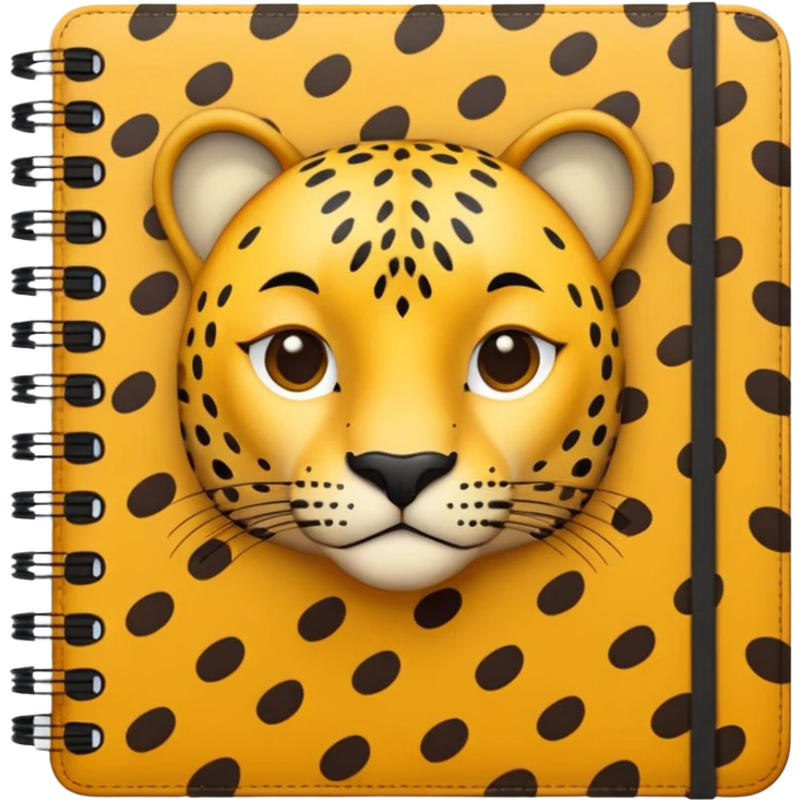 leopard patterned notebook emoji