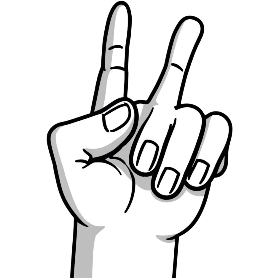 hand showing middle finger gesture emoji