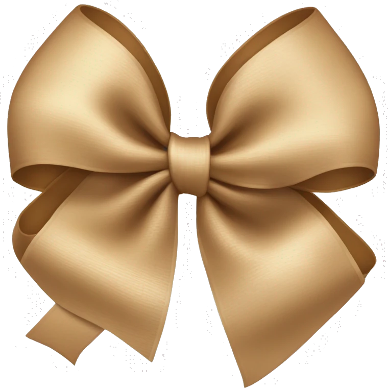 Light brown ribbon bow with only two loops emoji
