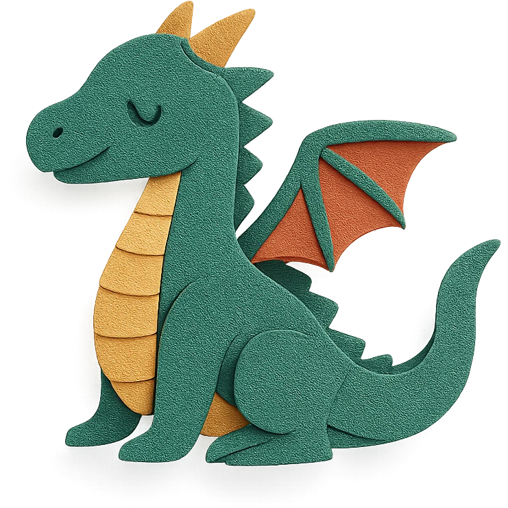 dragon paper sculpture emoji