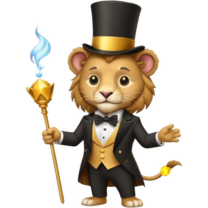 magician lion emoji
