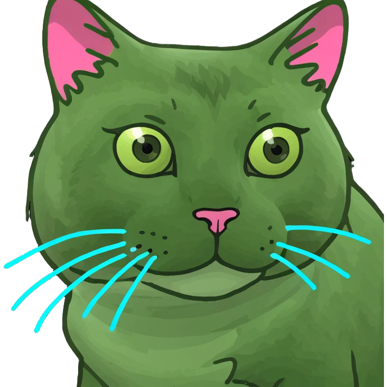 Cat using psychedelic drugs emoji