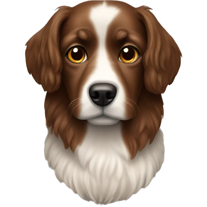 realistic brown hair dog emoji