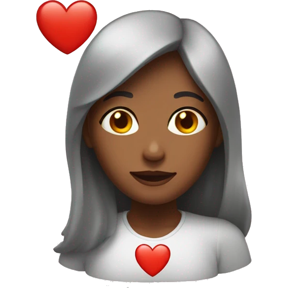 A woman with a heart above his head emoji