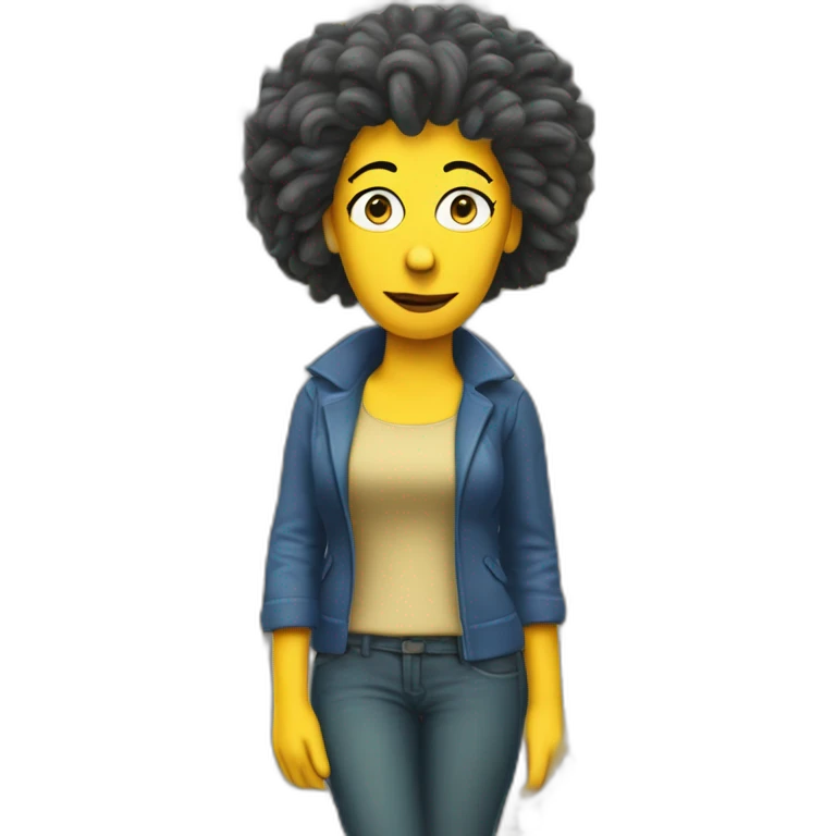 I want to create a custom emoji of Marge Simpson Dreadlocks hair, very realistic, 32k resolution emoji