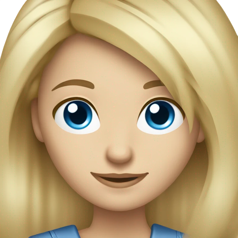 Blonde hairdresser with blue eyes cutting hair  emoji
