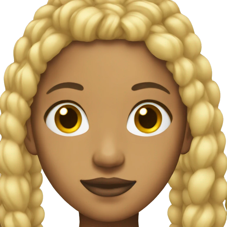 Black lightskin Singer with blonde braids emoji