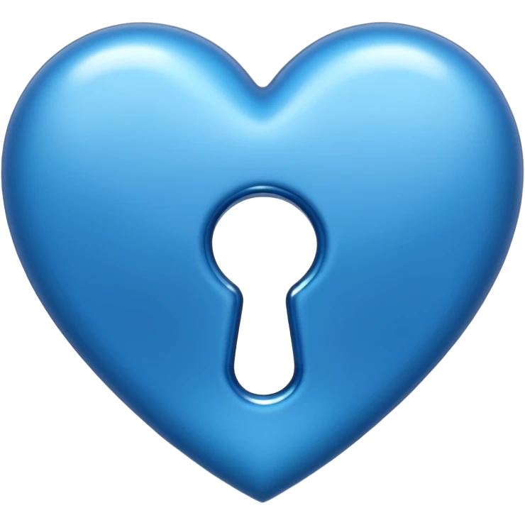 blue heart with a keyhole emoji