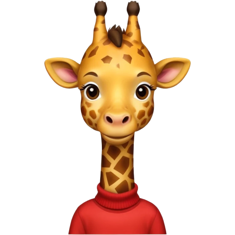 giraffe wearing red weater emoji