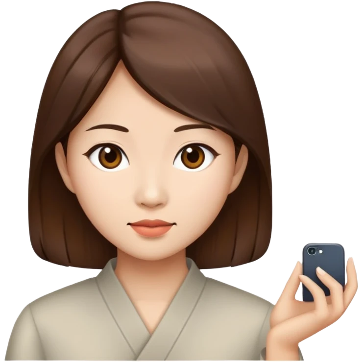 Femme asiatique brune emoji