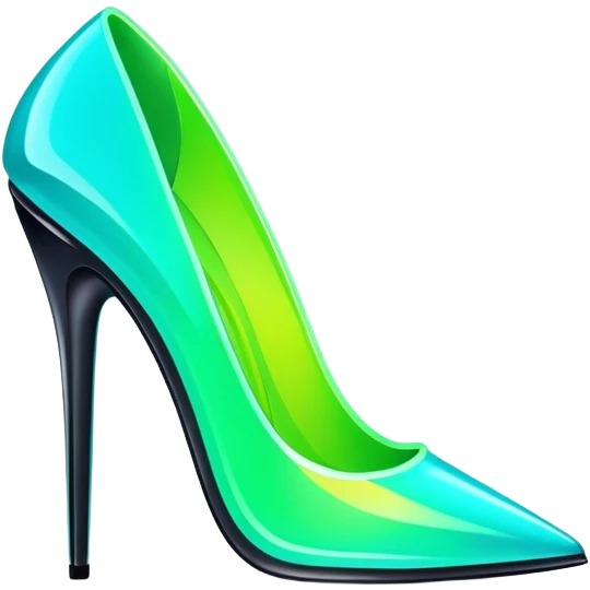 neon cyberpunk style 
stiletto emoji