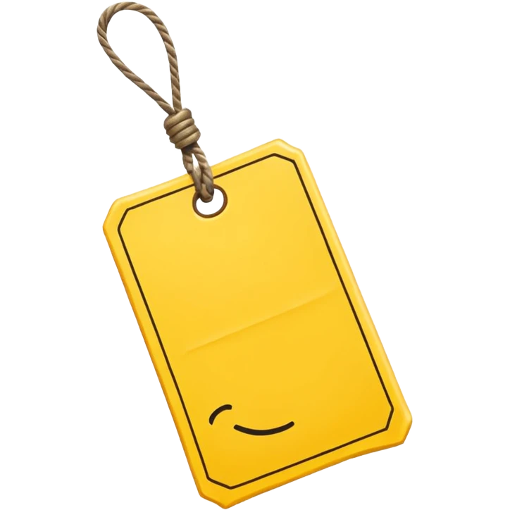  yellow Price tag emoji