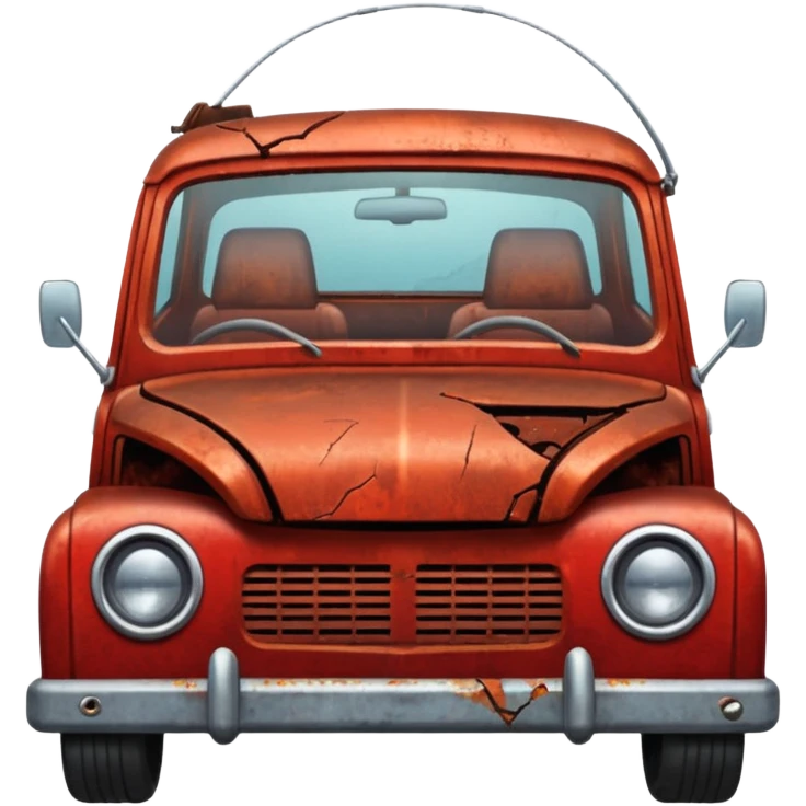 Broken Urban Vehicle red emoji