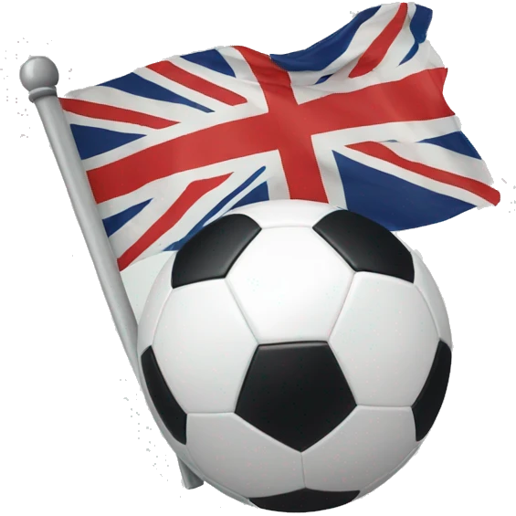 England Flag With A Soccer Ball emoji