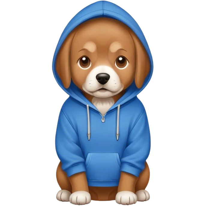 Dog wearing hoodie  emoji