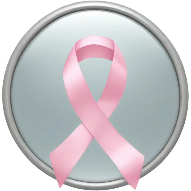 Mirror with a light pink ribbon emoji