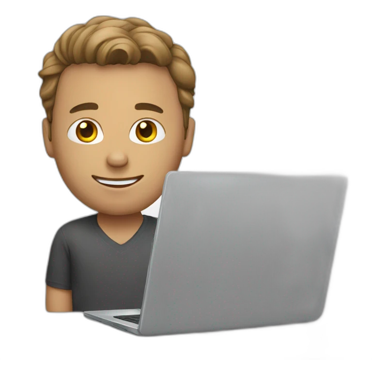 White man with laptop  emoji