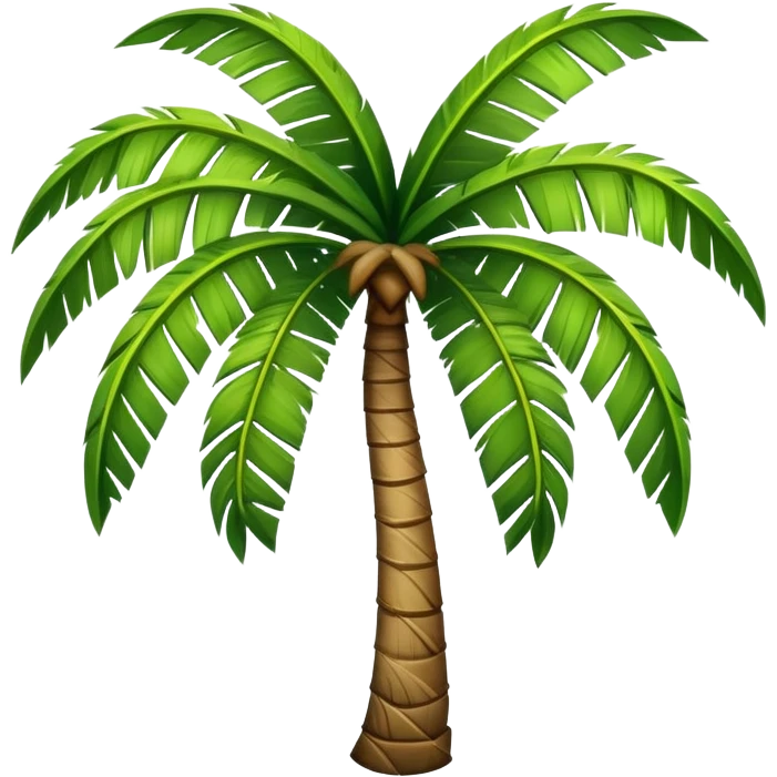 Sa'a palm tree with a curved trunk emoji