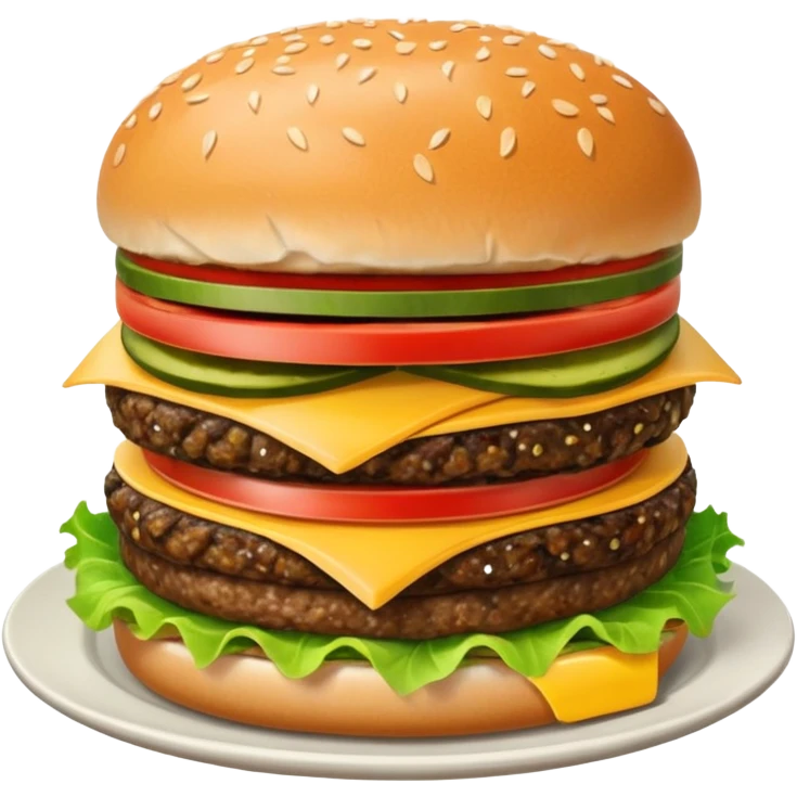 Draw a hamburger on a plate using a downward-facing camera, ensuring the object remains stationary without rotation or tilt. emoji